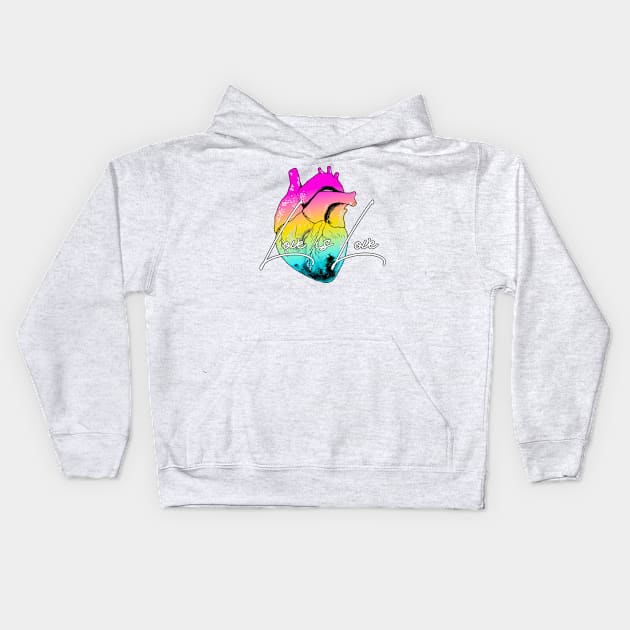 Love is Love Pansexual Kids Hoodie by Heather Dorsch Creations